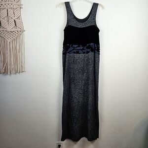 Citron Santa Monica Women’s Maxi Long Dress Silk Blend Burnout Velvet S